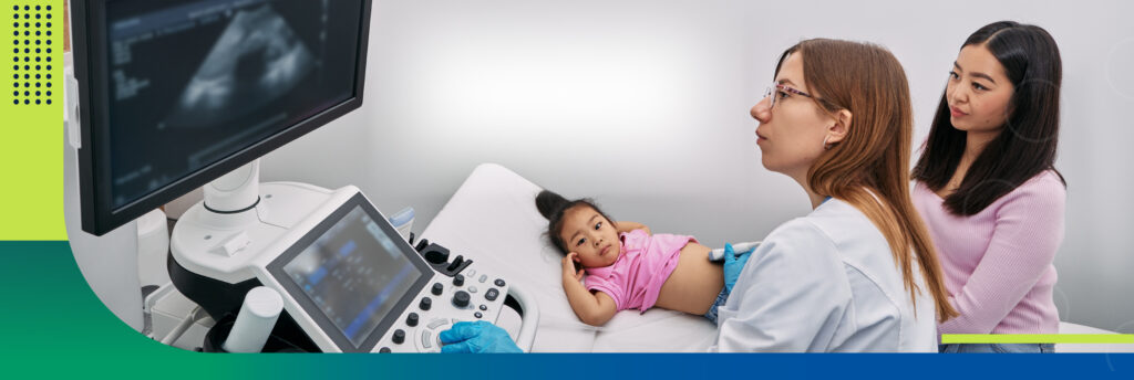 O cuidado infantil começa com os exames de imagem para crianças.